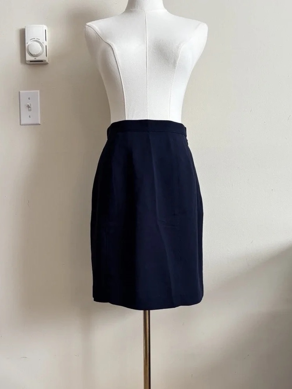 Classic Navy Pencil Skirt - Women's Tailored Skirt